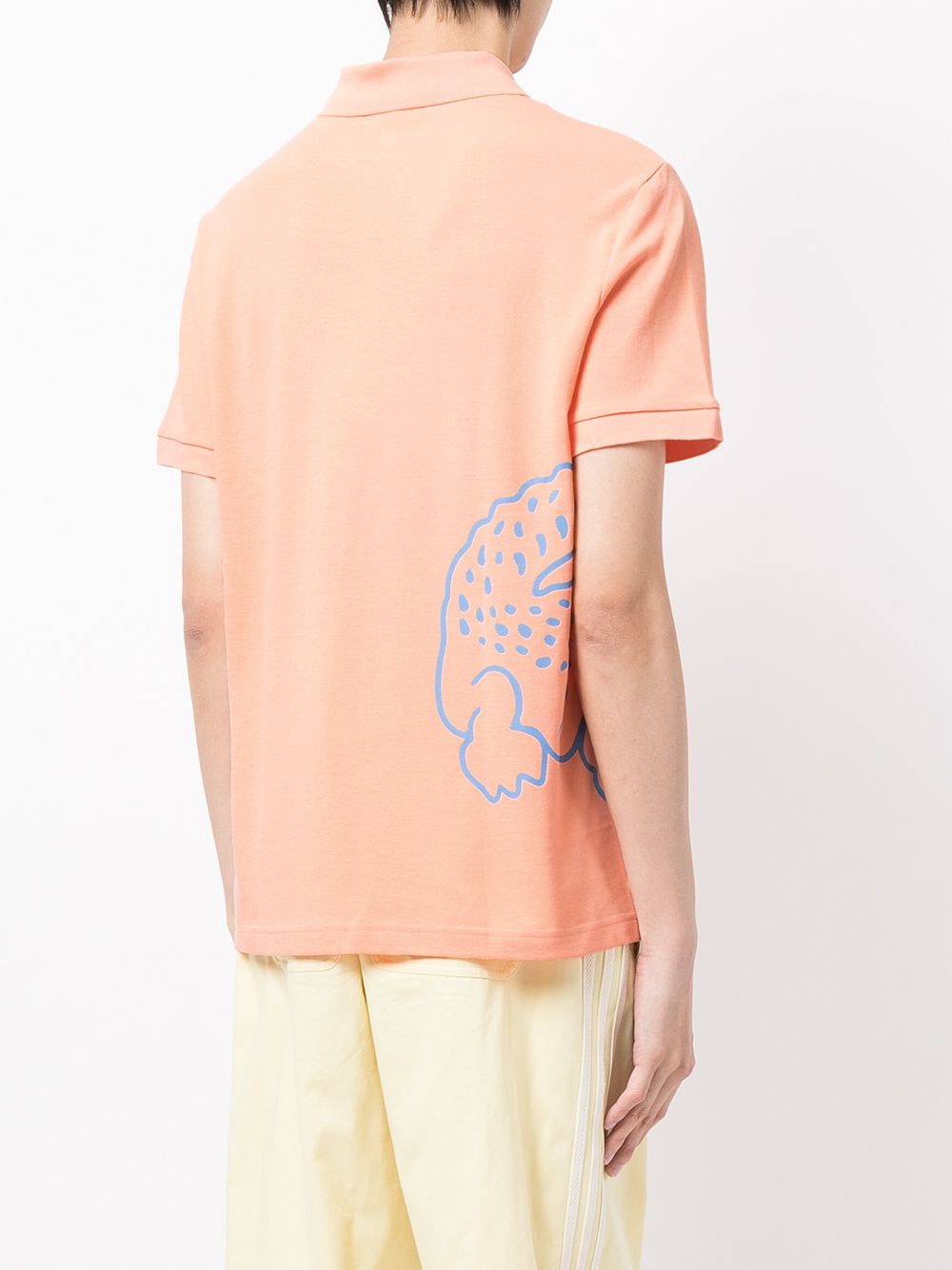 LACOSTE LOGO-PRINT SHORT SLEEVED POLO SHIRT