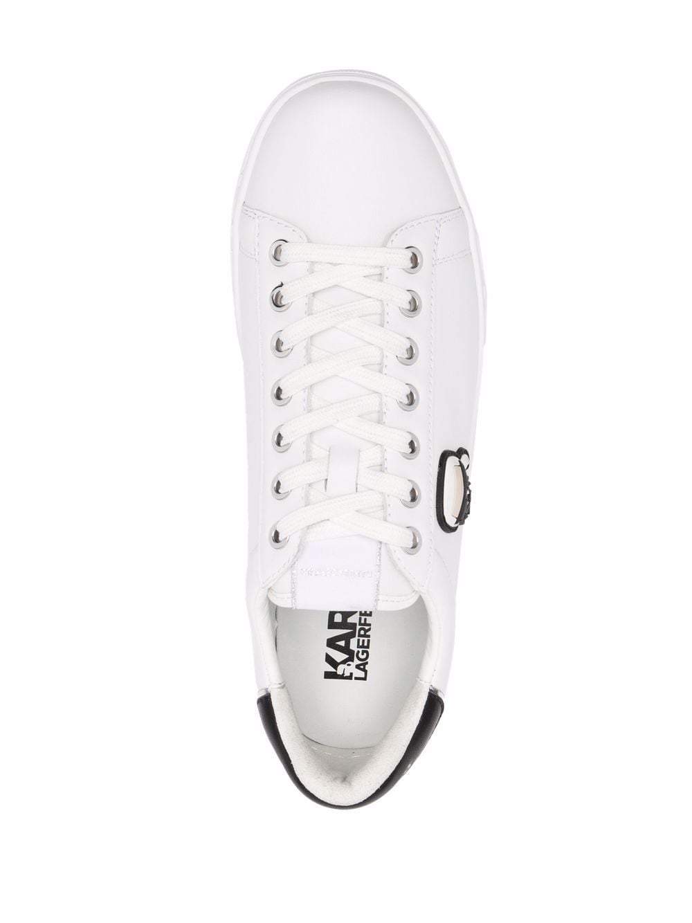 Karl Lagerfeld Ikonic logo-patch leather sneakers