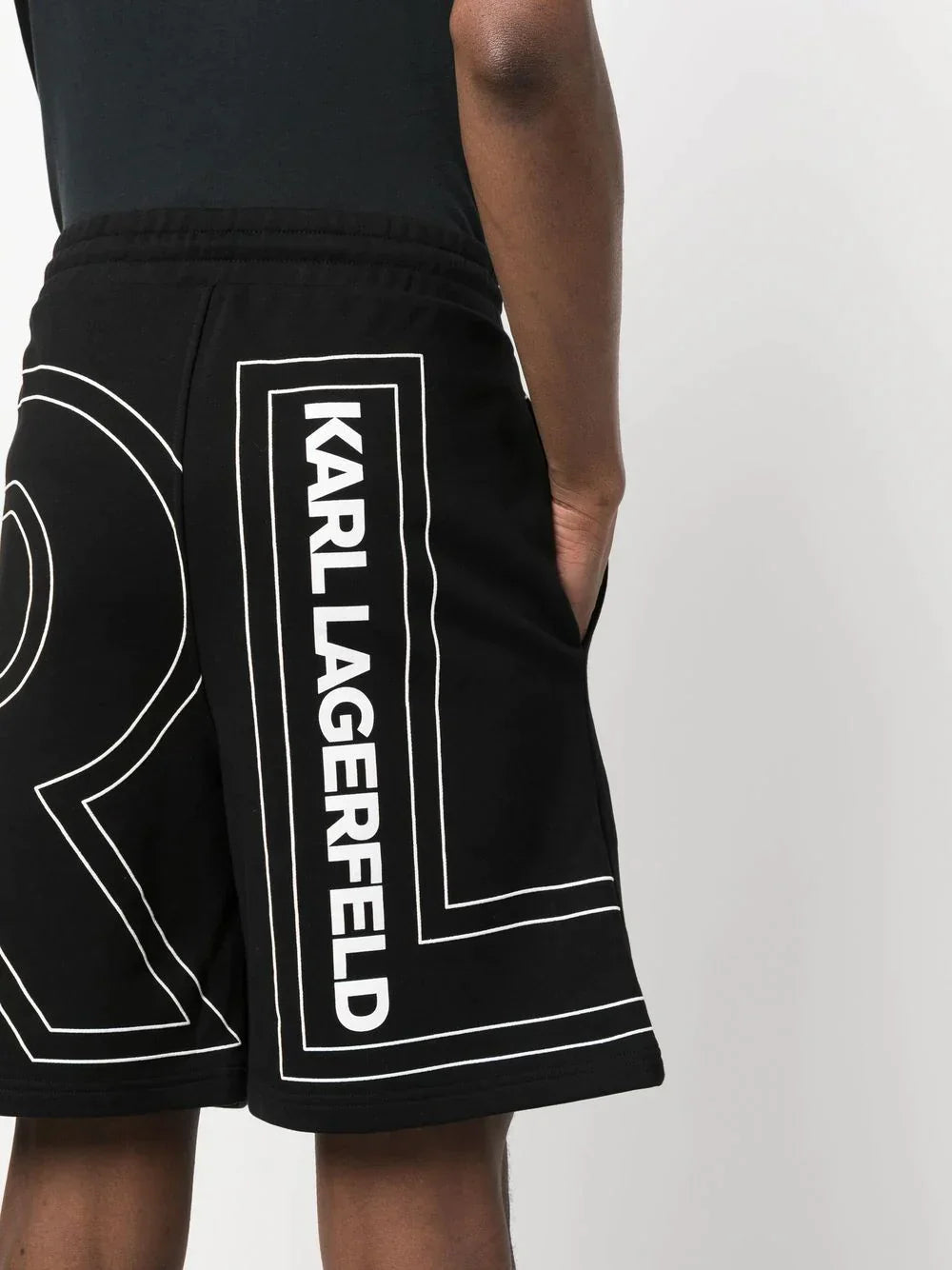 Karl Lagerfeld all-over logo print bermuda shorts