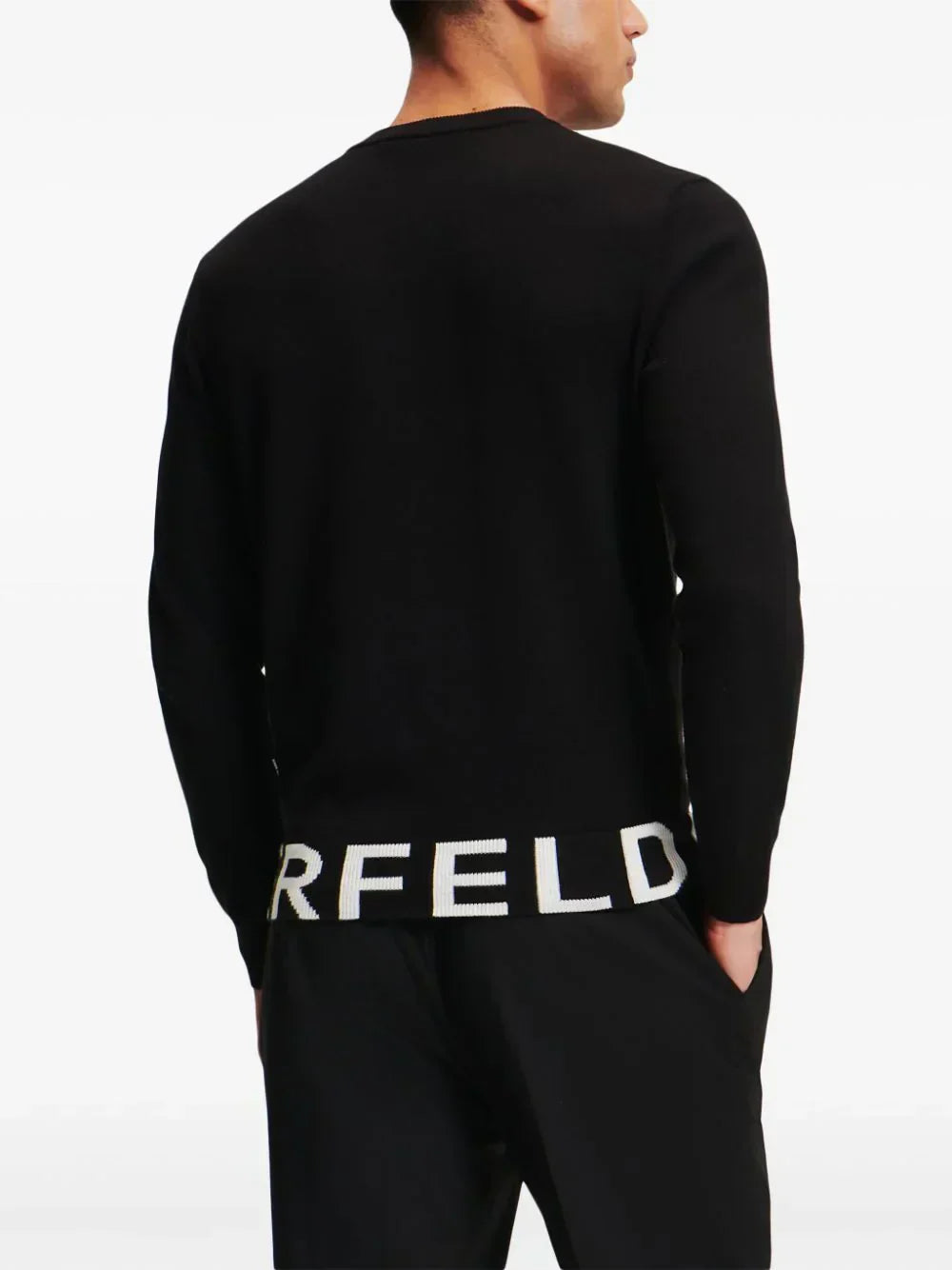 KARL LAGERFELD LOGO-HEM SWEATER