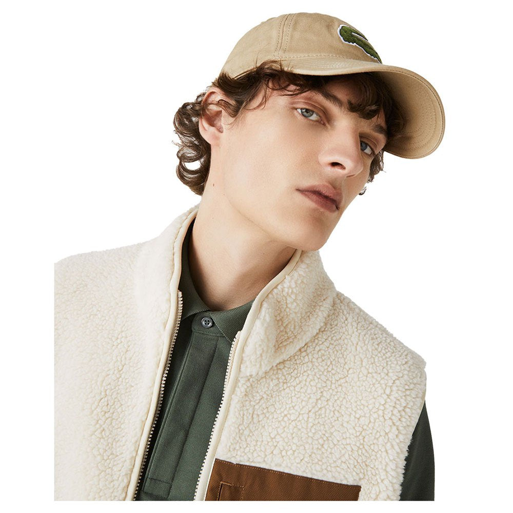 Lacoste Contrast Strap Oversized Crocodile Cotton Cap