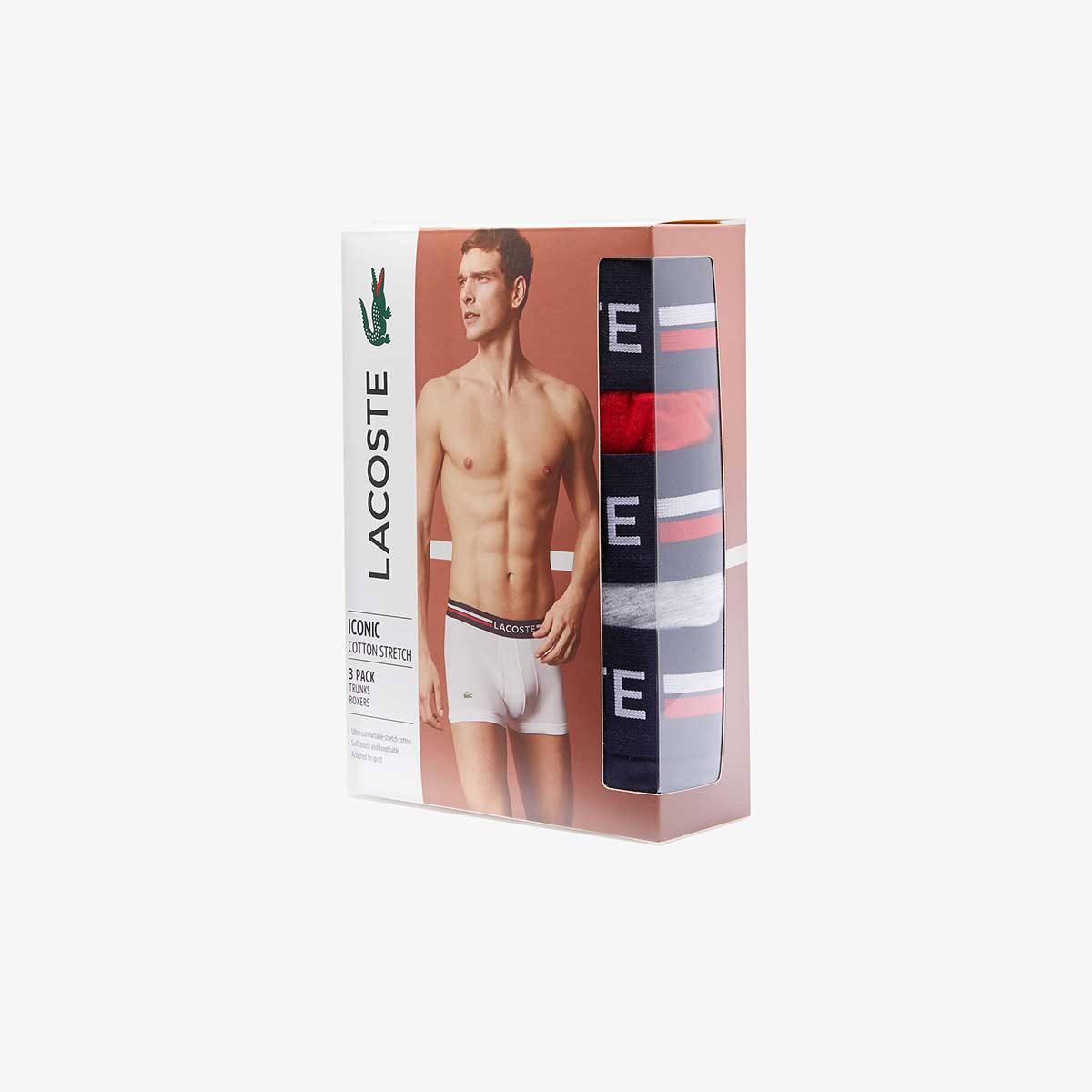 Pack Of 3 Iconic Trunks With Three-Tone Waistband