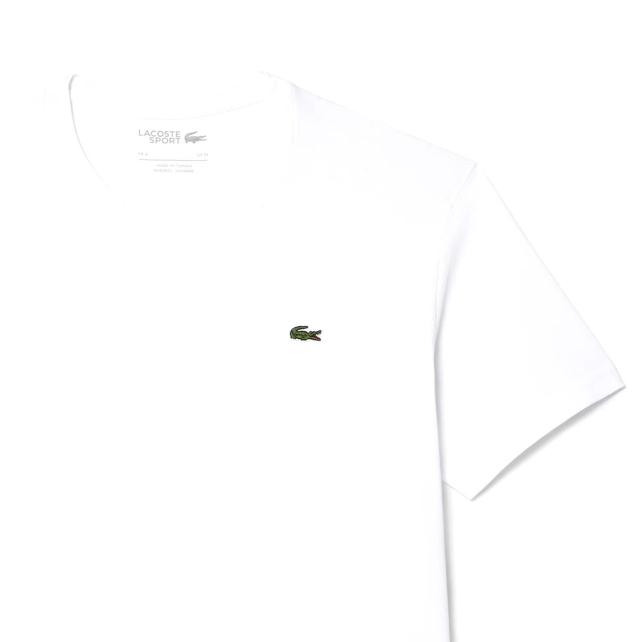 WHITE MEN'S LACOSTE SPORT BREATHABLE T-SHIRT