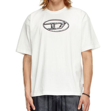 Diesel T-Boxt-Q22 Faded T-shirt with Oval D print