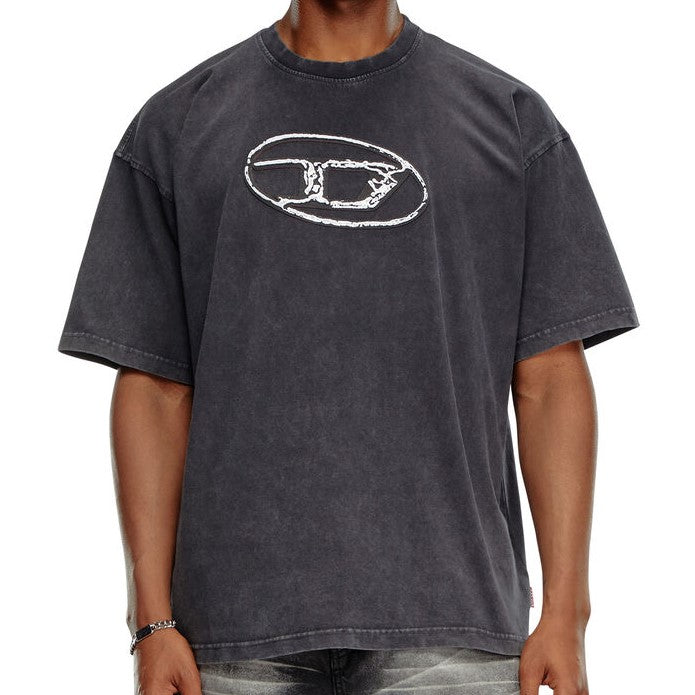 Diesel T-Boxt-Q22 Faded T-shirt with Oval D print