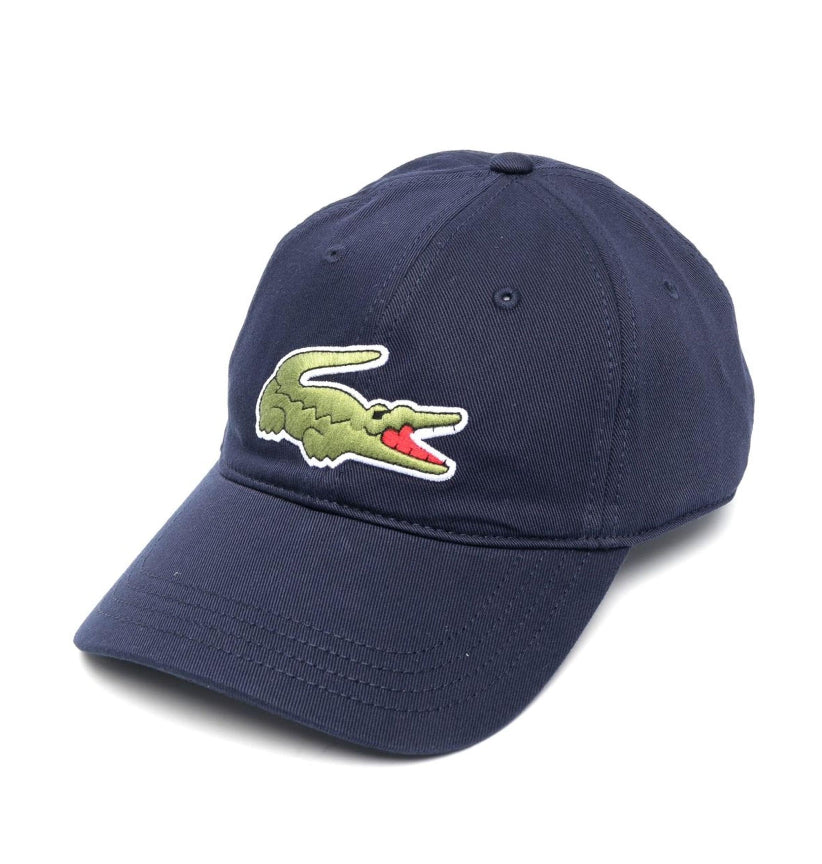 Lacoste Contrast Strap Oversized Crocodile Cotton Cap