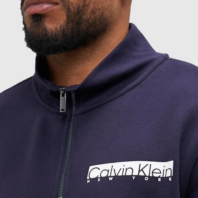 Calvin Klein Box Logo Q-Zip - Navy