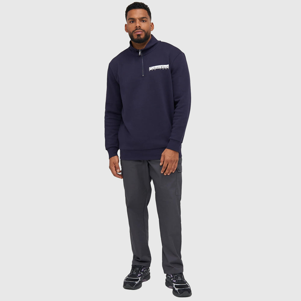 Calvin Klein Box Logo Q-Zip - Navy
