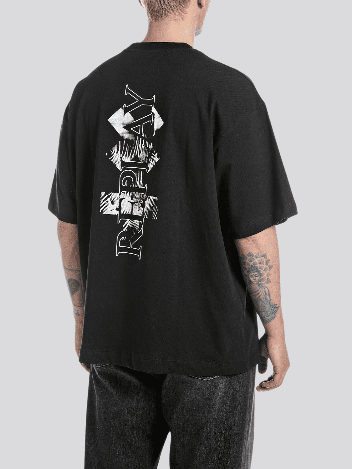 REPLAY CREW-NECK T-SHIRT WITH REPLAY X GARRIX GRAPHIC PRINT FRONT AND BACK