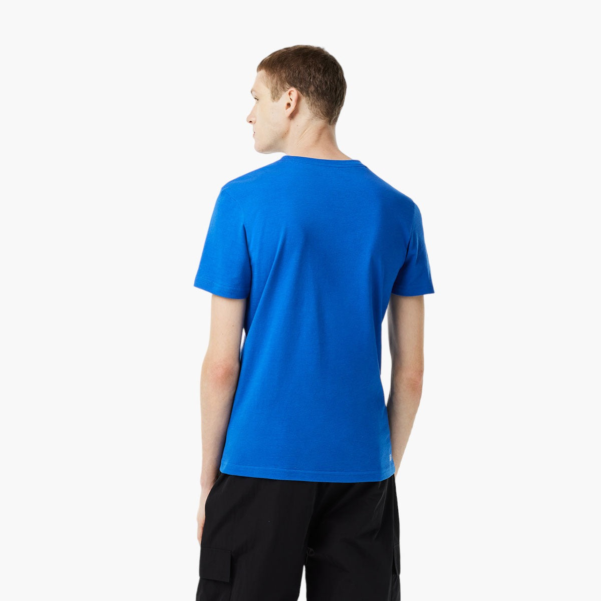 Lacoste Men’S Crew Neck Crocodile Print Organic Cotton T-Shirt