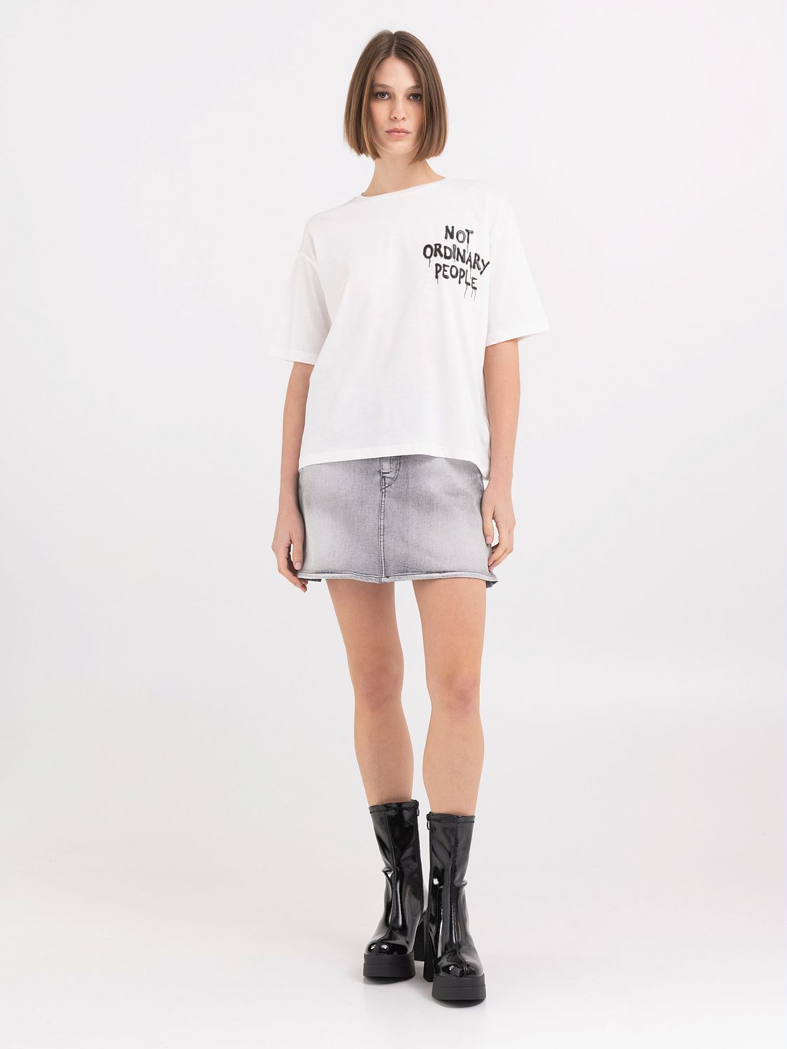 REPLAY BOXY FIT T-SHIRT WITH PRINT