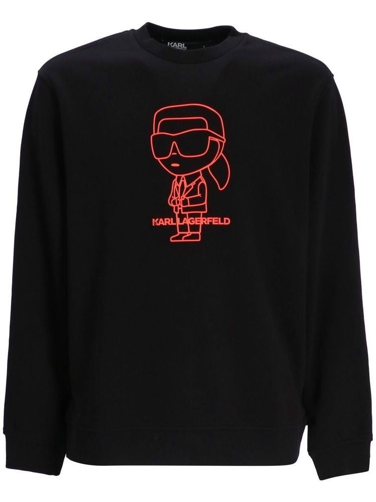 KARL LAGERFELD LOGO SWEATHIRT BLACK