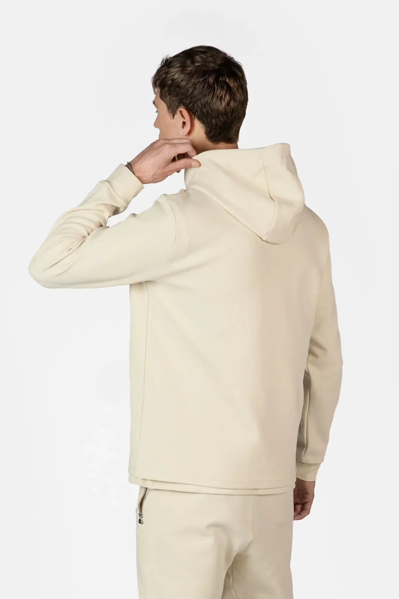 BALR. Q-SERIES REGULAR FIT HOODIE WHITE SWAN