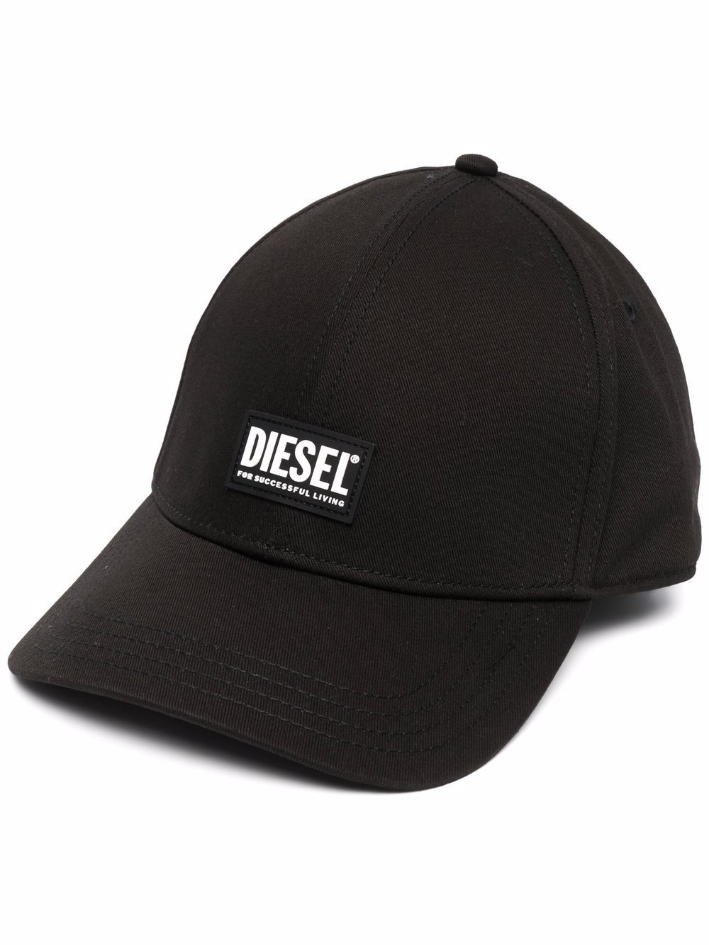 Diesel logo-patch cotton baseball cap