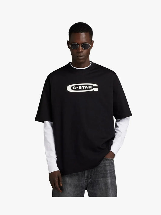 G-Star Men's Old School Logo Black T-Shirt