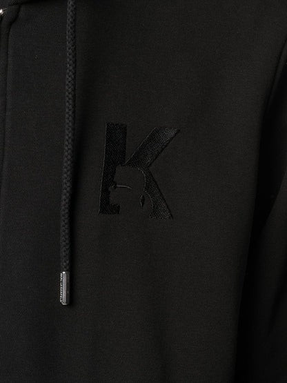 Karl Lagerfeld K embroidery zip-up hoodie