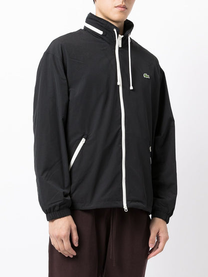 LACOSTE LOGO-PATCH HOODED JACKET