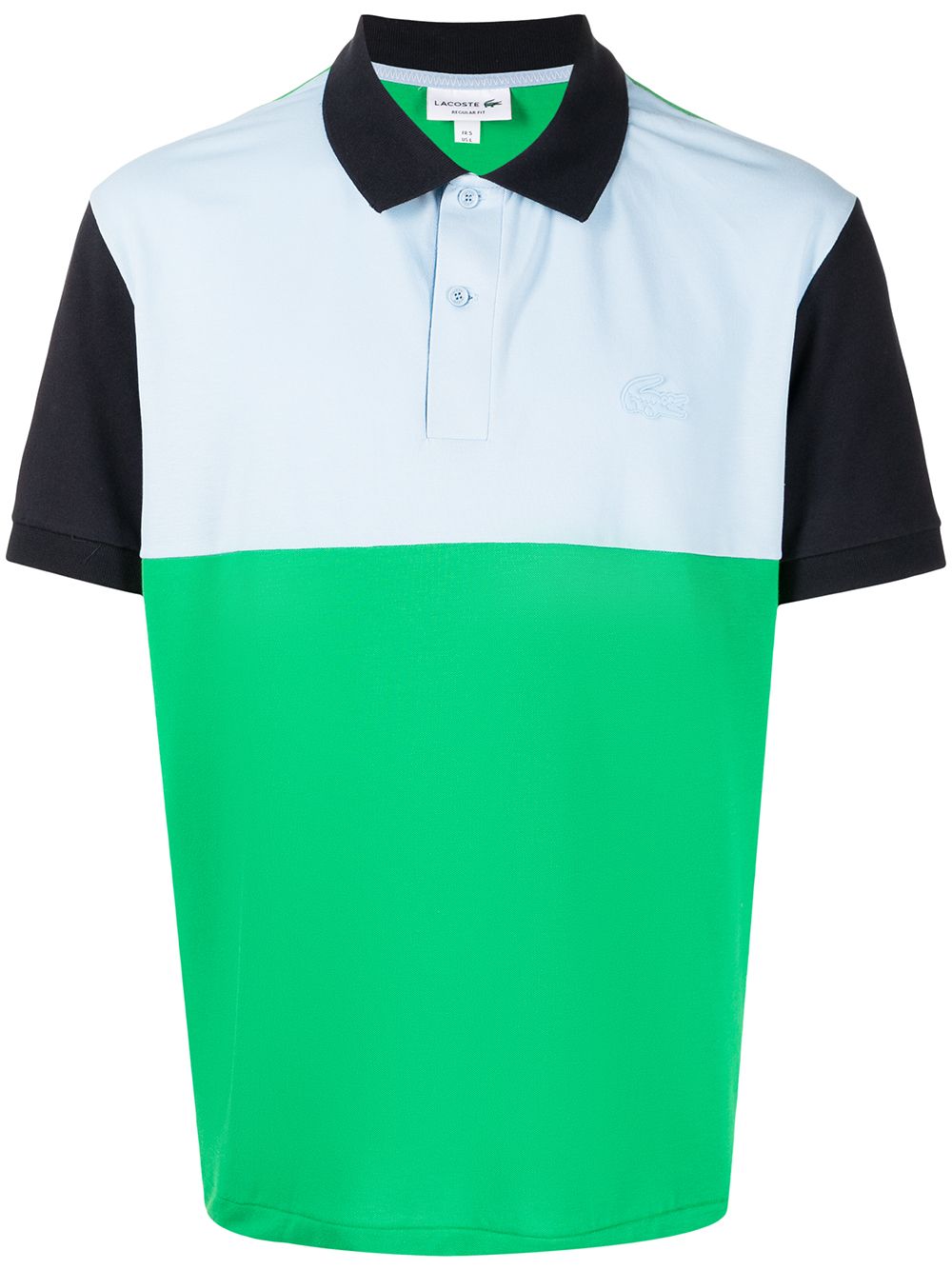 Lacoste panelled cotton polo shirt