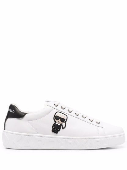Karl Lagerfeld Ikonic logo-patch leather sneakers