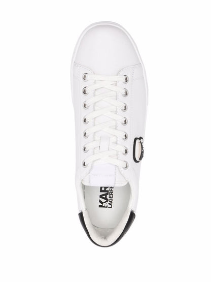 Karl Lagerfeld Ikonic logo-patch leather sneakers