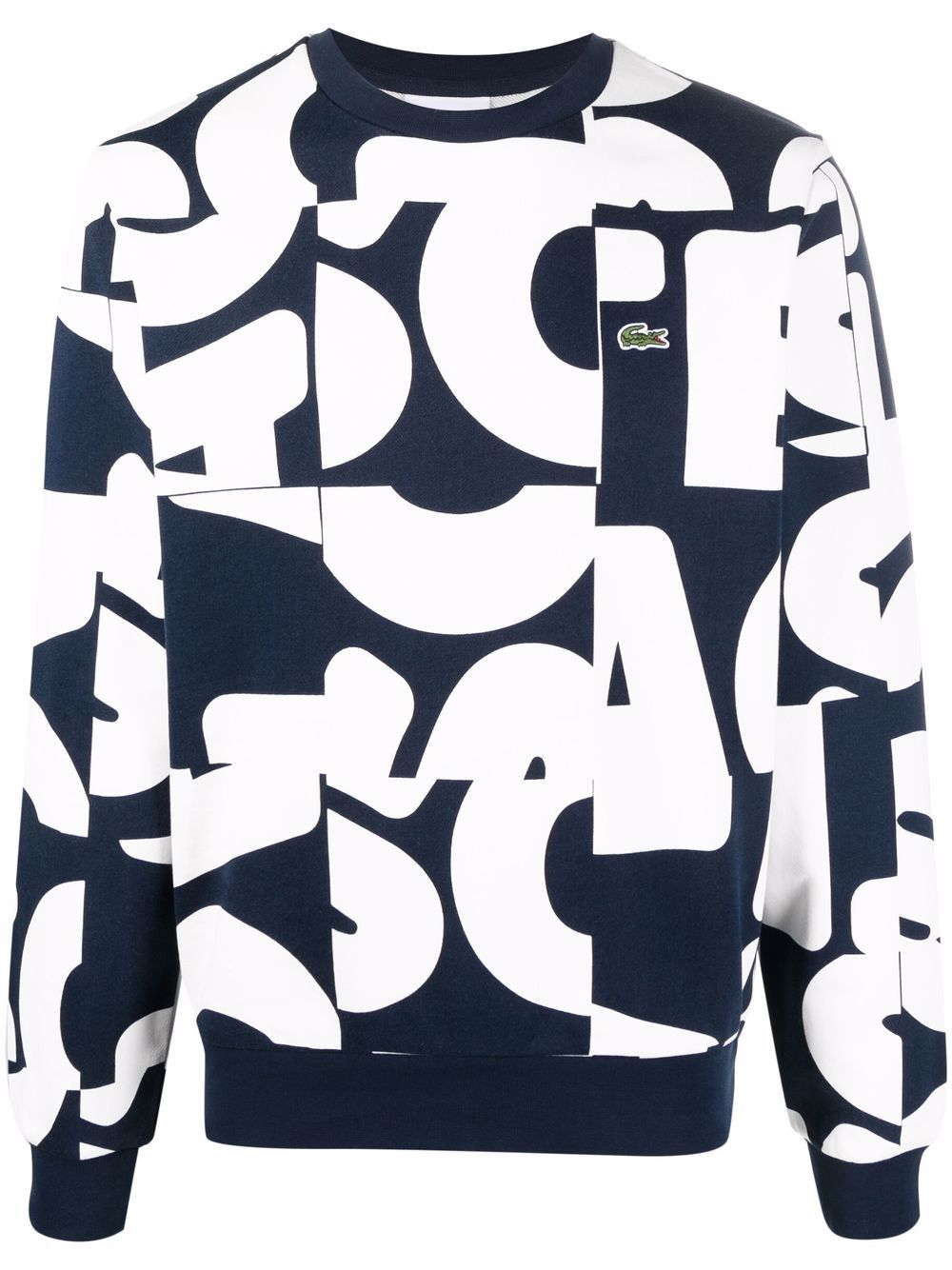 LACOSTE LIVE LOGO-PRINT PANELLED SWEATSHIRT