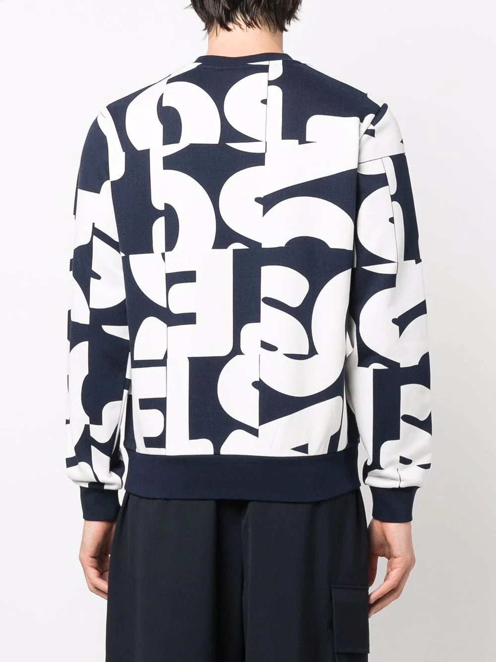 LACOSTE LIVE LOGO-PRINT PANELLED SWEATSHIRT