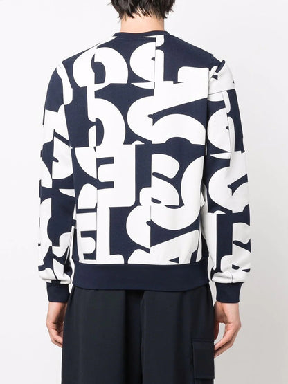 LACOSTE LIVE LOGO-PRINT PANELLED SWEATSHIRT