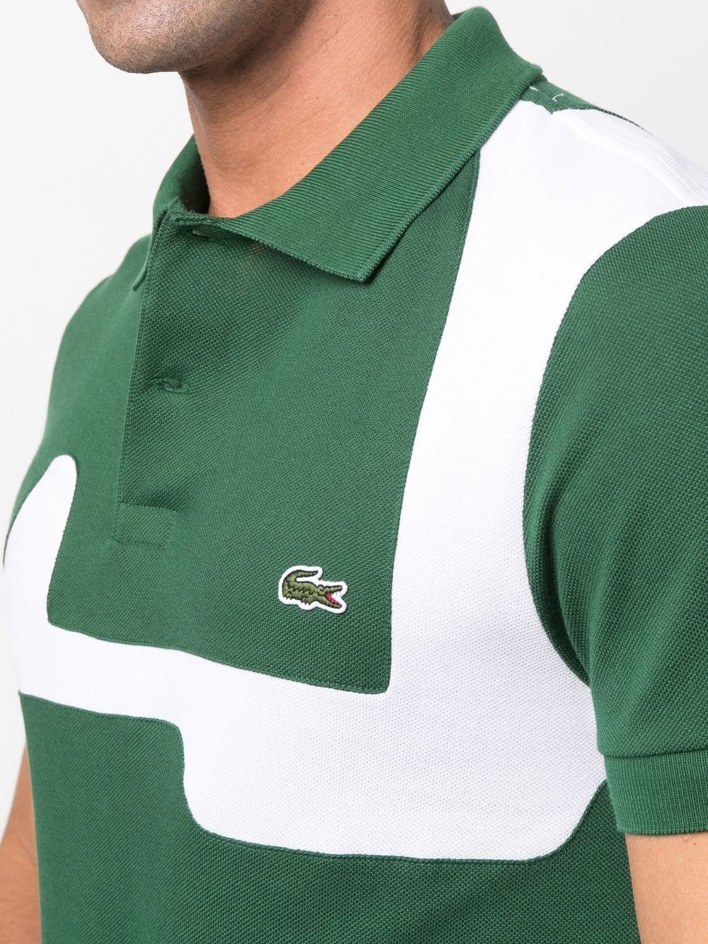 LACOSTE LOGO-PATCH SHORT-SLEEVED POLO SHIRT