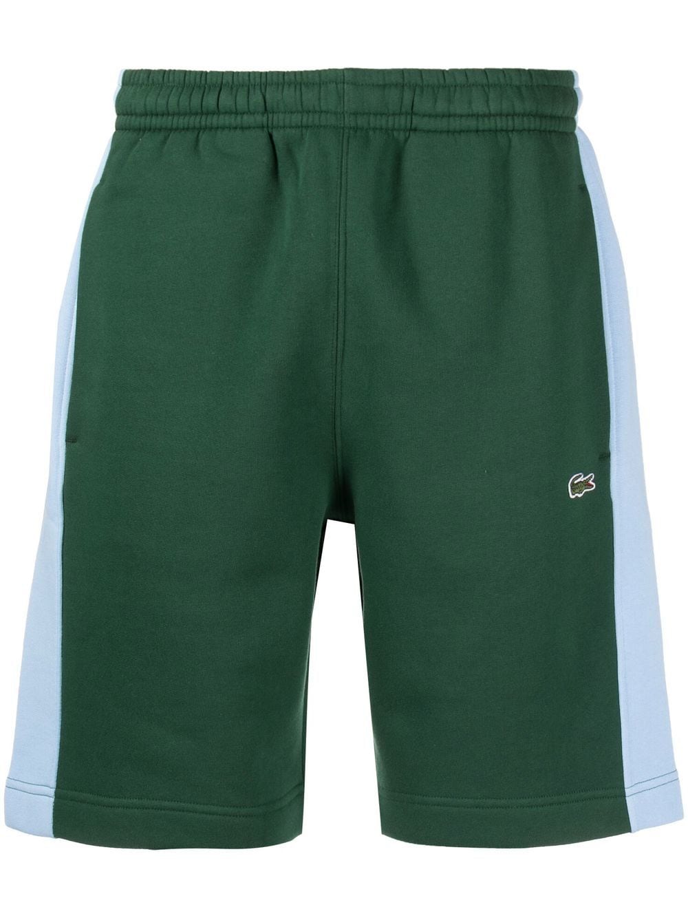 Lacoste logo-patch side-stripe track shorts