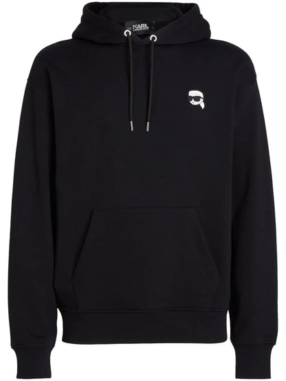 Karl Lagerfeld K/Ikonik-patch drawstring hoodie