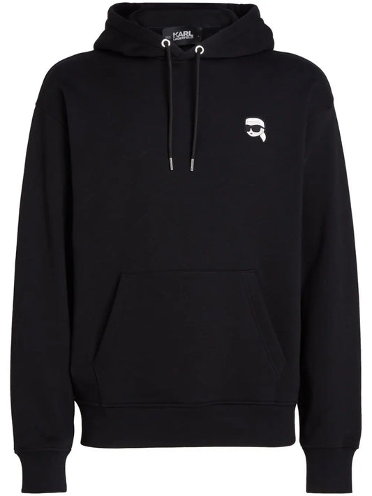 Karl Lagerfeld K/Ikonik-patch drawstring hoodie