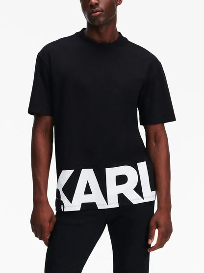KARL LAGERFELD LOGO-HEM T-SHIRT
