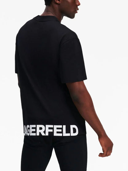 KARL LAGERFELD LOGO-HEM T-SHIRT
