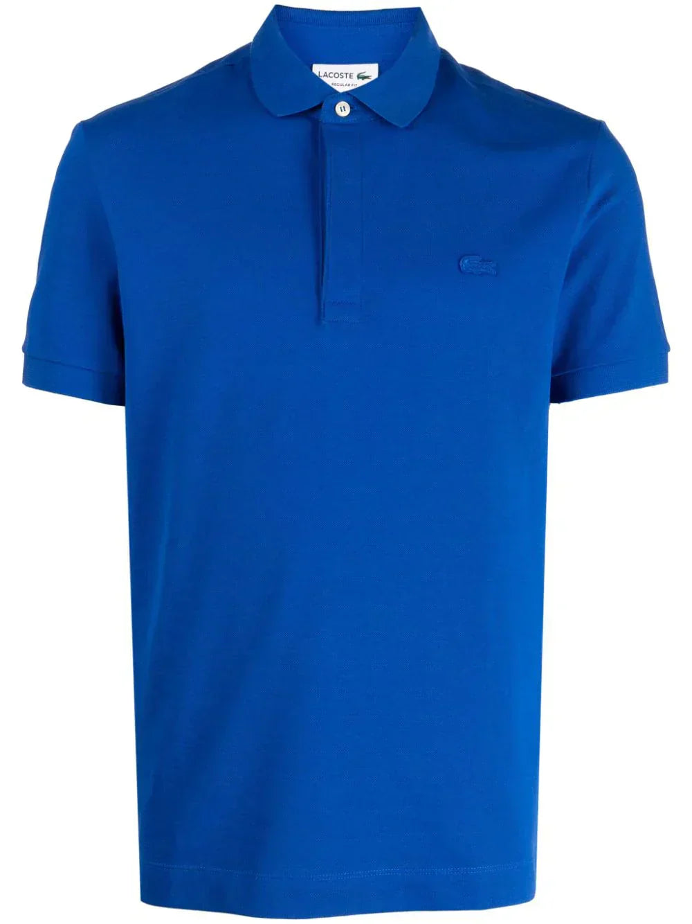 Blue Lacoste logo-patch polo shirt