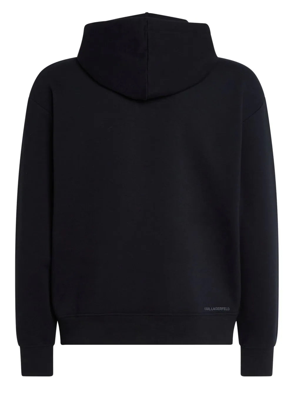 Karl Lagerfeld flocked-logo organic-cotton hoodie