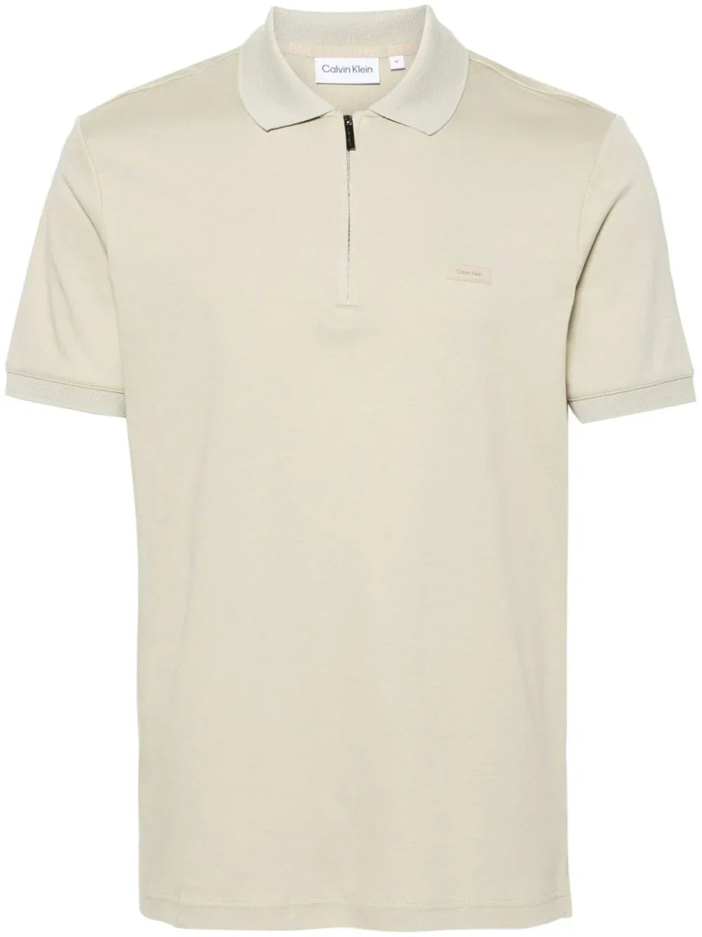 Calvin Klein logo-patch cotton polo shirt