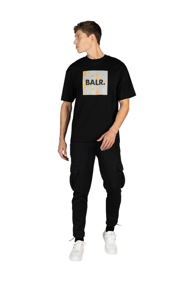 BALR. REPEAT BOX FIT T-SHIRT JET BLACK