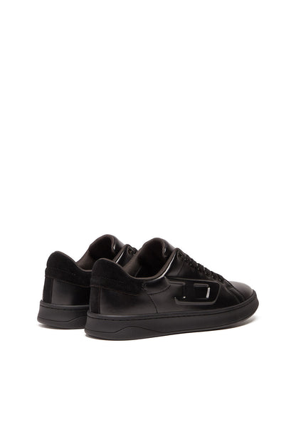 Diesel S-ATHENE LOW - METALLIC SNEAKERS WITH EMBOSSED D LOGO