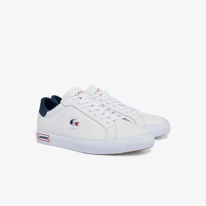 Lacoste Powercourt Leather Tricolour Trainers