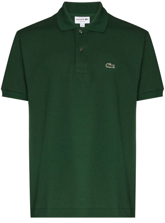 GREEN LACOSTE LOGO SHORT-SLEEVE POLO SHIRT