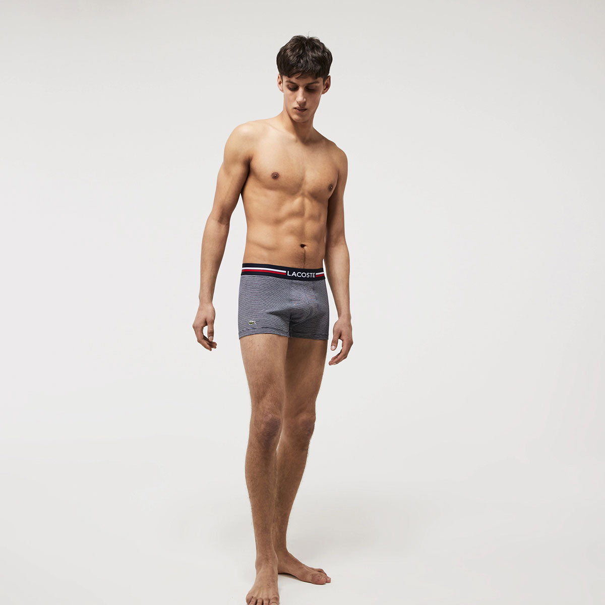 Lacoste 3Pk Iconic Trunks With Three-Tone Waistband