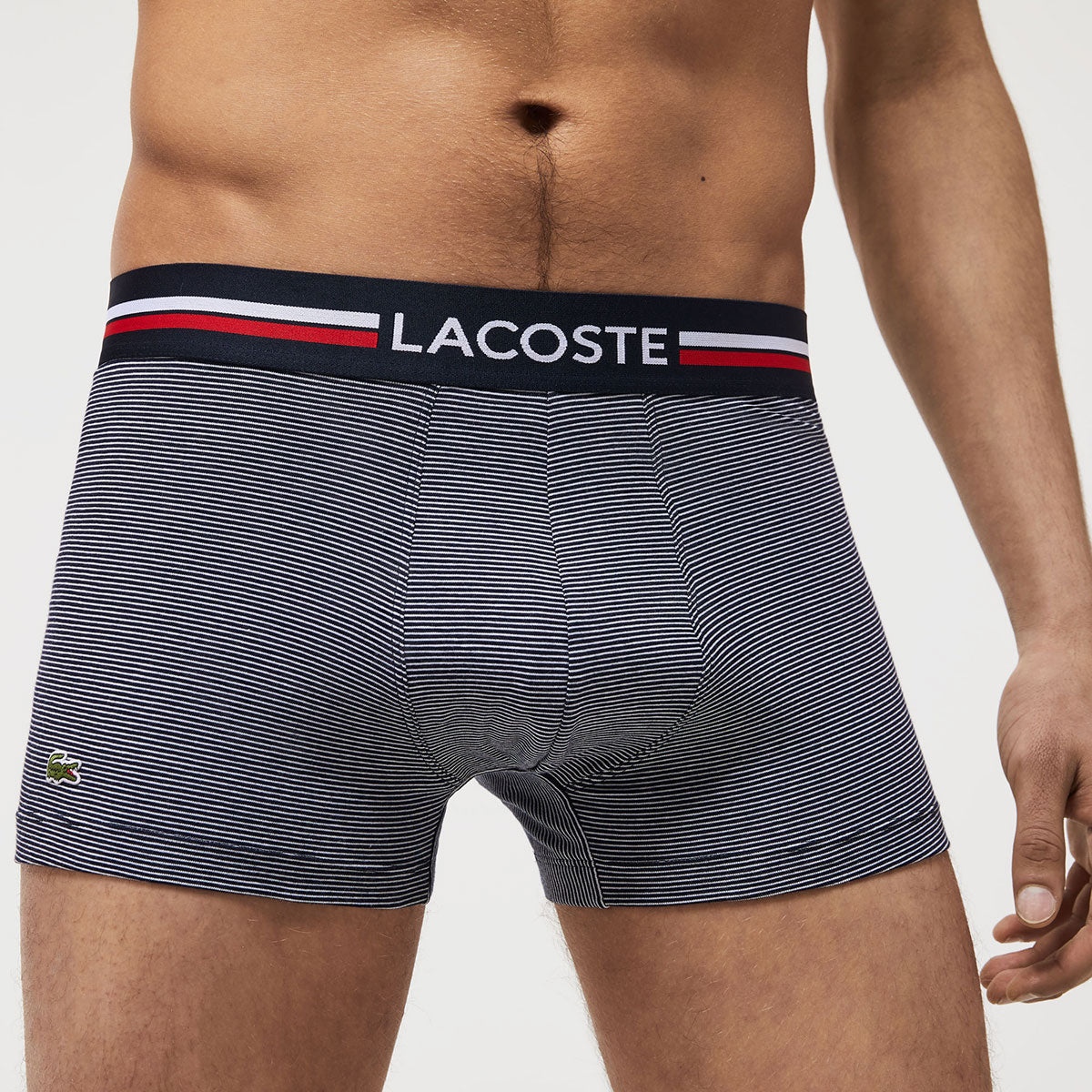 Lacoste 3Pk Iconic Trunks With Three-Tone Waistband