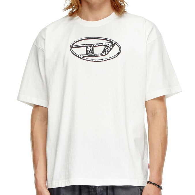 Diesel T-Boxt-Q22 Faded T-shirt with Oval D print
