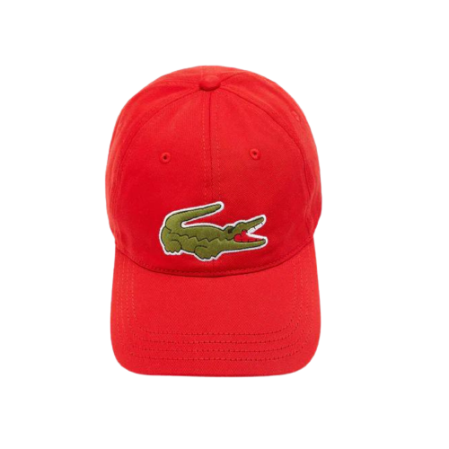 Lacoste Contrast Strap Oversized Crocodile Cotton Cap