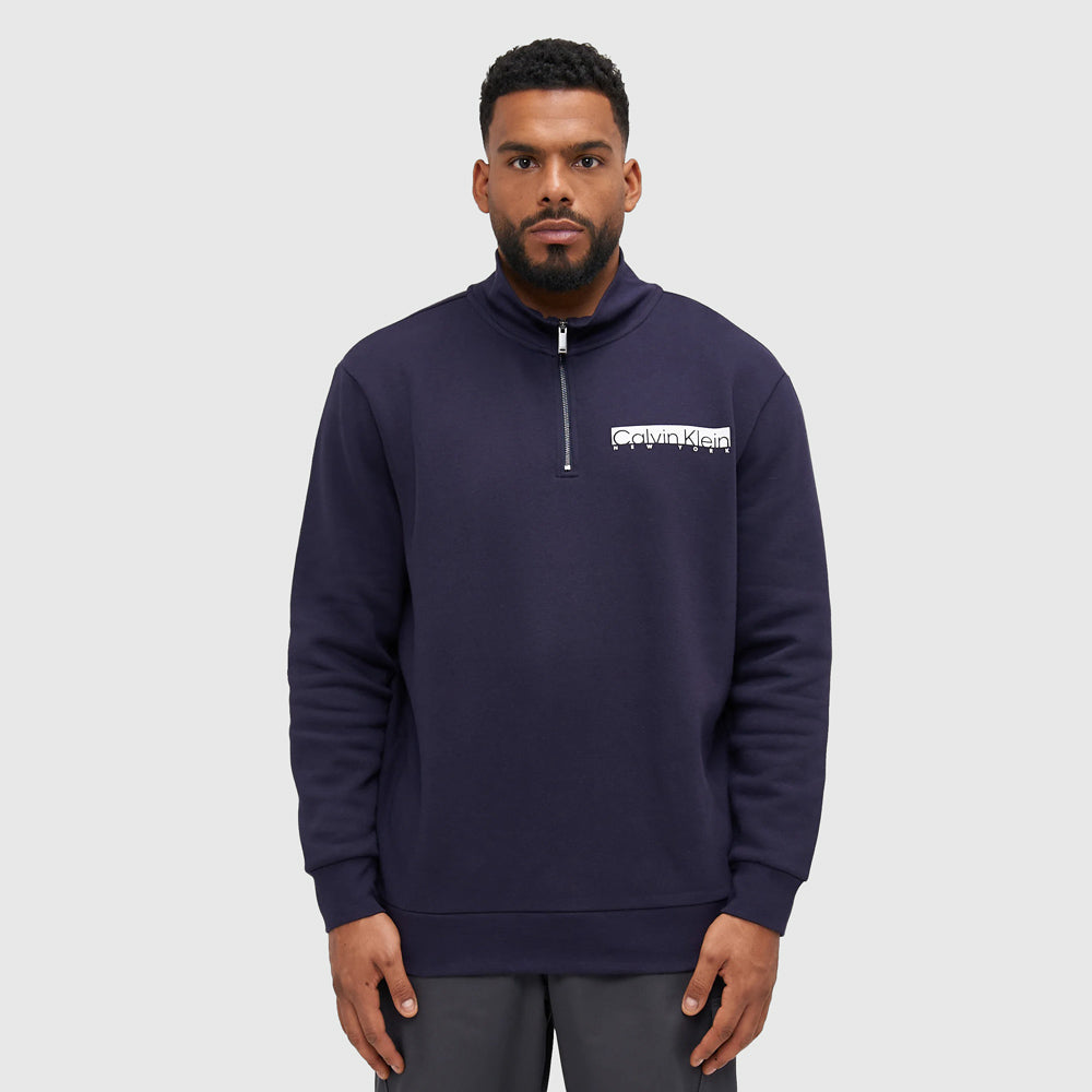 Calvin Klein Box Logo Q-Zip - Navy