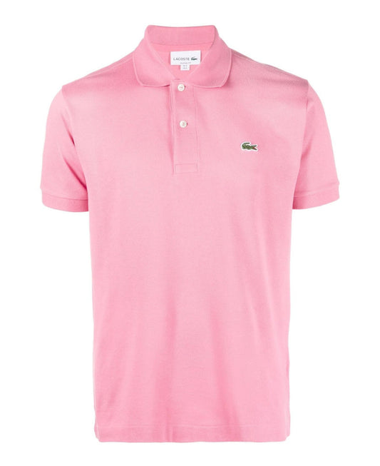 Pink LACOSTE LOGO SHORT SLEEVE POLO SHIRT