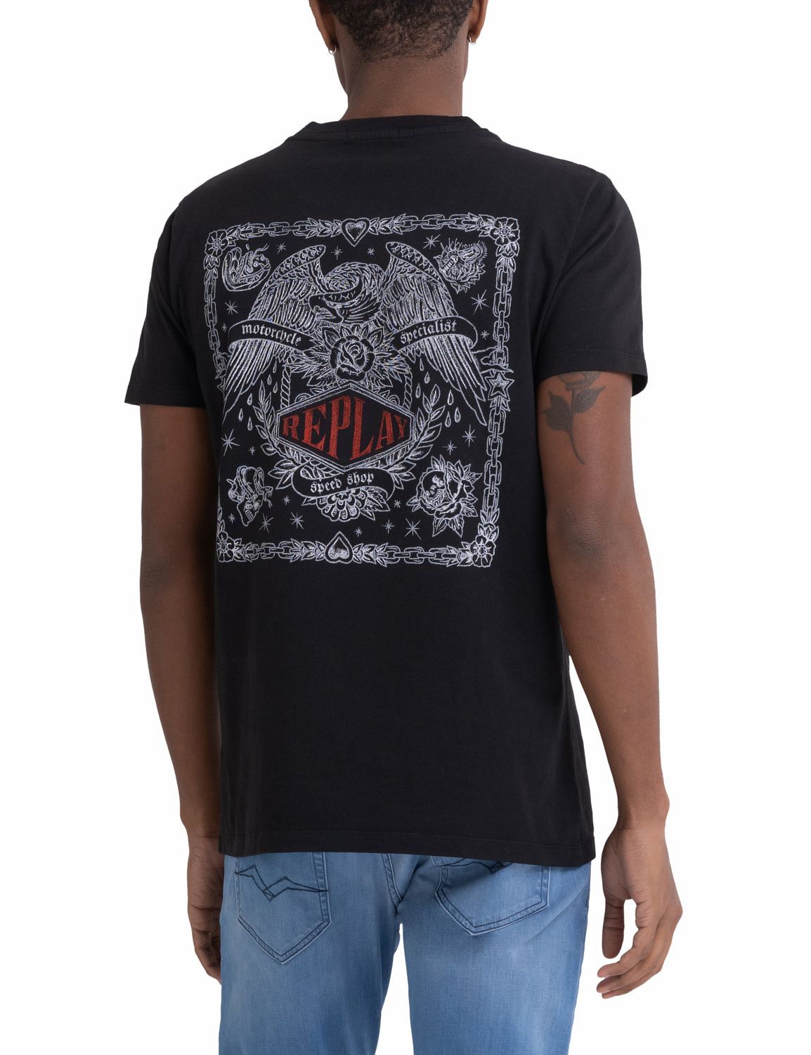 Replay men’s jersey t-shirt with print