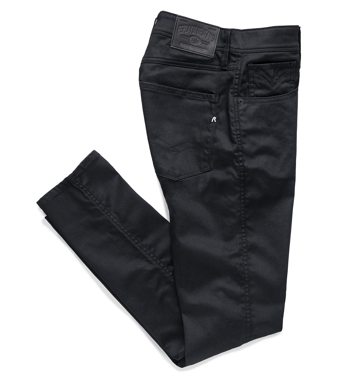 Replay ANBASS SLIM FIT WAX COATED DENIM JEANS