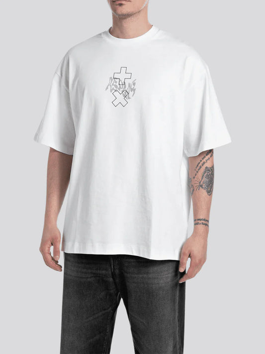 REPLAY CREW-NECK T-SHIRT WITH REPLAY X GARRIX GRAPHIC PRINT FRONT AND BACK