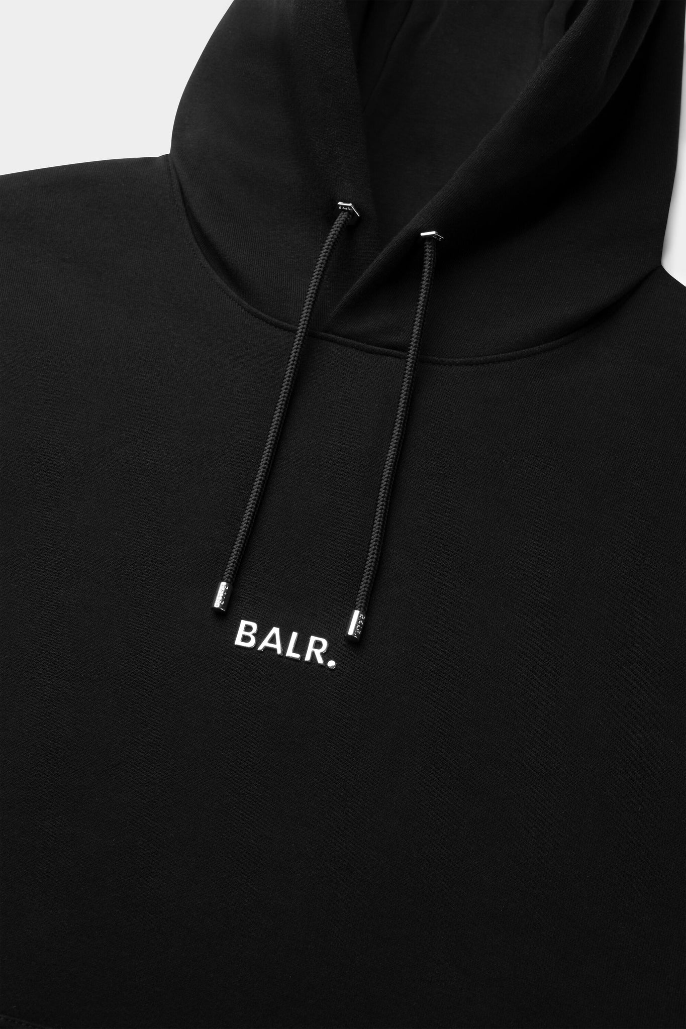 BALR. Q-SERIES REGULAR FIT HOODIE JET BLACK